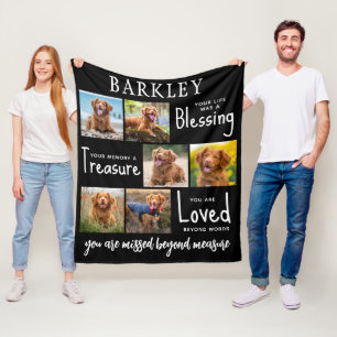 Memorial-Geschenk für Personalisierte Hunde Verlus Fleecedecke