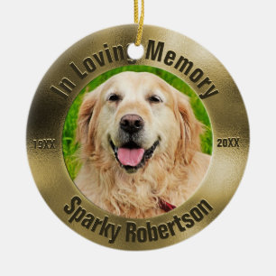 Memorial Gold Keramikornament