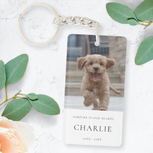 Memorial   Hunde Foto in Love Memory Elegant Schlüsselanhänger