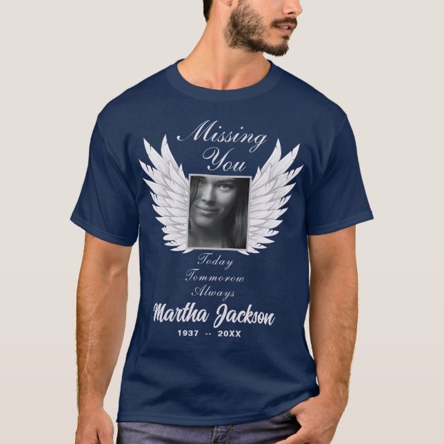 MEMORIAL I Miss You Remembranation Trauernde T - S T-Shirt (Vorderseite)