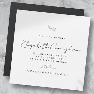 Memorial In Loving Memory Modern Simple Elegant Magnetkarte