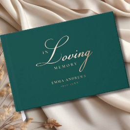 Memorial "In Loving Memory" Rose-Gold-Foil, Aquama Gästebuch