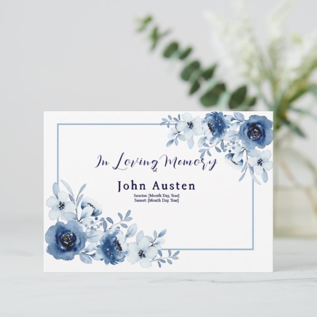 Memorial Invitation Einladung (Stehend Vorderseite)