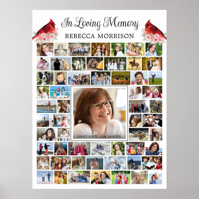 Memorial Kardinal 59 Foto Collage Script Poster (Vorne)