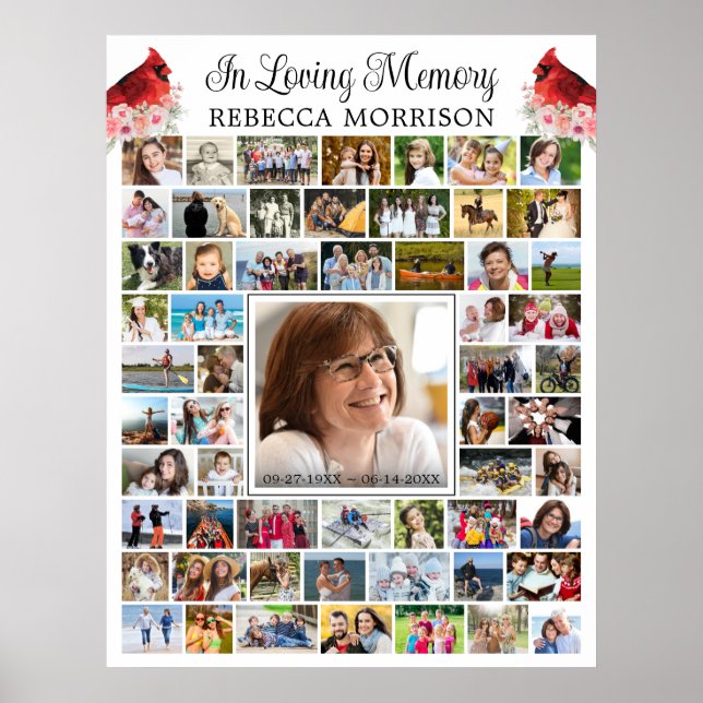 Memorial Kardinal 59 Foto Collage Script Poster (Vorne)