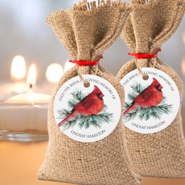 Memorial Kardinal Pine Foto FÜTTERTE DIE VÖGEL Geschenkanhänger (Von Creator hochgeladen)