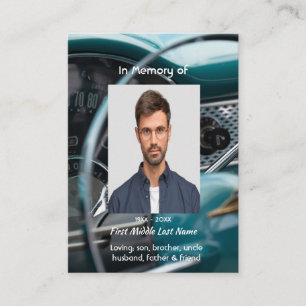 Memorial Keepake Antike Autos Auto Fahrzeuge Visitenkarte