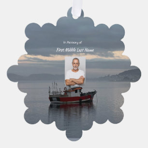 Memorial Keepake Fischereifahrzeug Fischer Ornament Karte