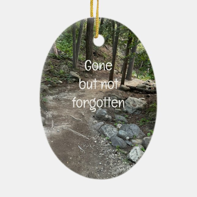 Memorial Keepake Gone, aber nicht vergessen Keramik Ornament (Hinten)
