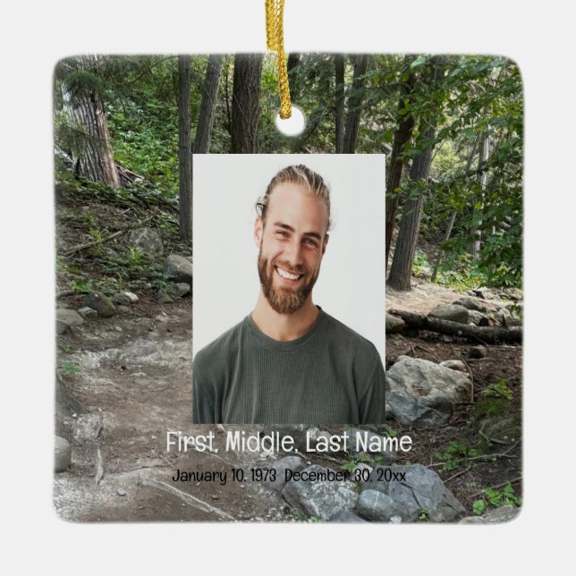 Memorial Keepake Gone, aber nicht vergessen Keramikornament (Vorderseite)