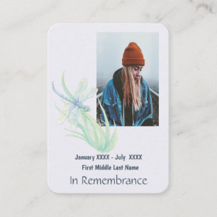 Memorial Keepake Memorial Dragonfly Visitenkarte