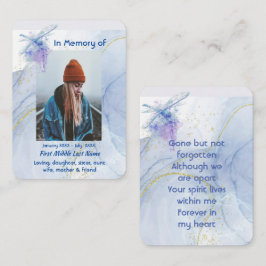 Memorial Keepake Memorial Dragonfly Visitenkarte