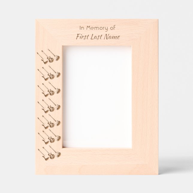 Memorial Keepake Musician Gitarre Geätzte Rahmen (Vorderseite)