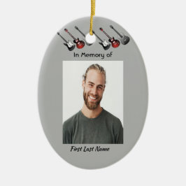 Memorial Keepake Musician Gitarre Keramik Ornament