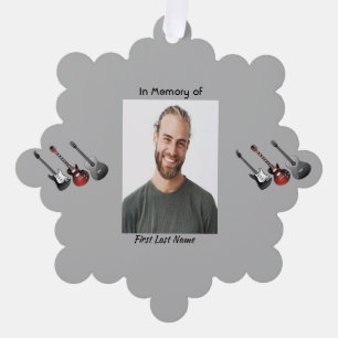 Memorial Keepake Musician Gitarre Ornament Karte