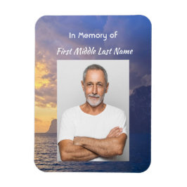 Memorial Keepake Sea Sky Cloud Island Magnet