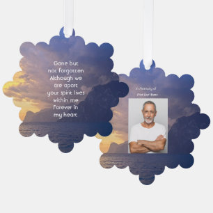 Memorial Keepake Sea Sky Cloud Island Ornament Karte