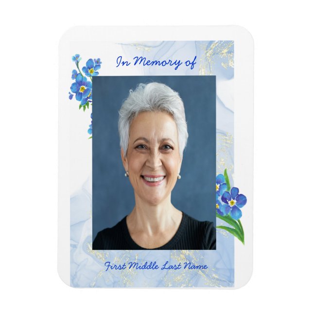 Memorial Keepake Vergiss mich nicht" Blume Magnet (Vertikal)