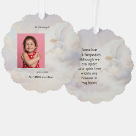 Memorial Keepsake Angel Reaching Ornament Karte