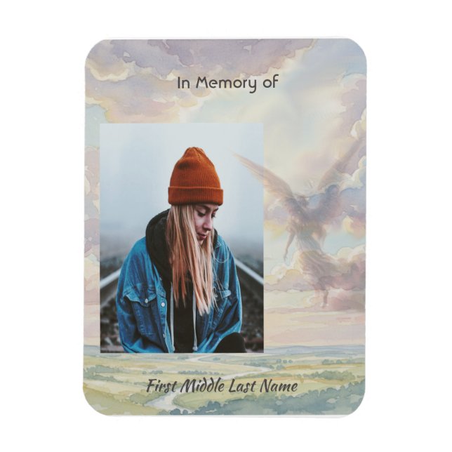 Memorial Keepsake Angel Sky Clouds Magnet (Vertikal)