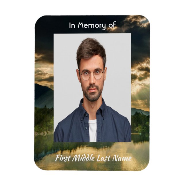 Memorial Keepsake Beautiful Lake Beach  Magnet (Vertikal)