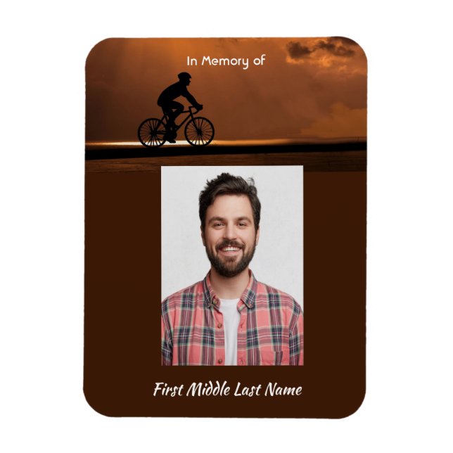 Memorial Keepsake Biking Cycling Bike  Magnet (Vertikal)