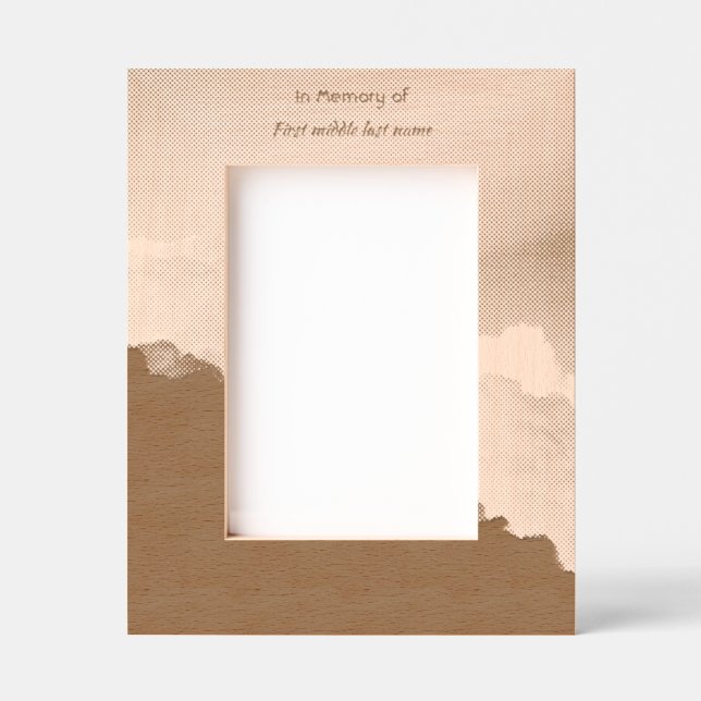 Memorial Keepsake Clouds Sky Heavenly Geätzte Rahmen (Vorderseite)