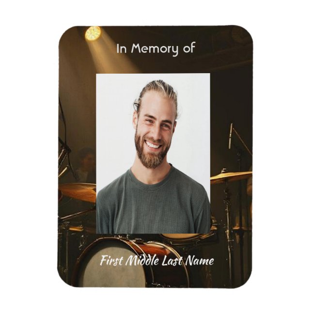 Memorial Keepsake Drummer Drums Band  Magnet (Vertikal)
