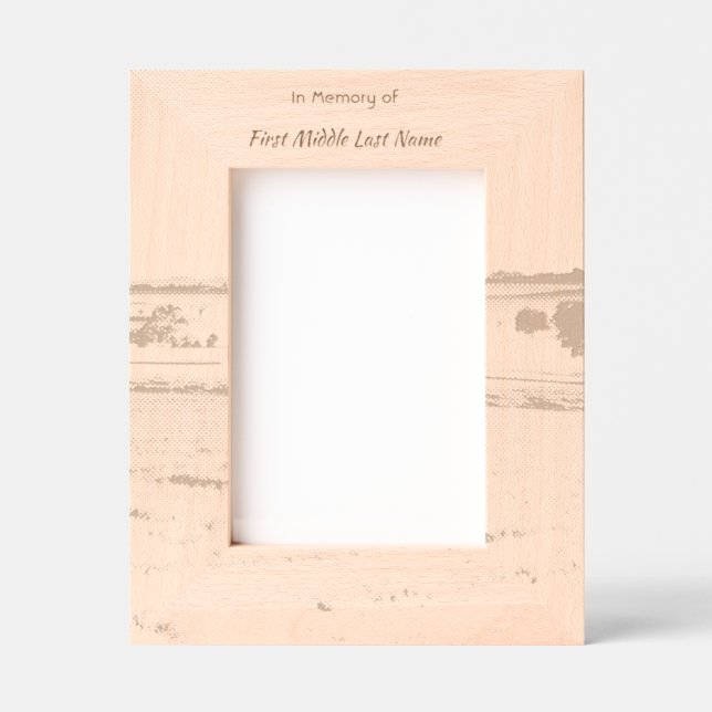 Memorial keepsake Farm Crop Prairie Geätzte Rahmen (Vorderseite)