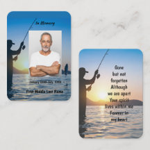 Memorial Keepsake Fisherman Fishing Fish