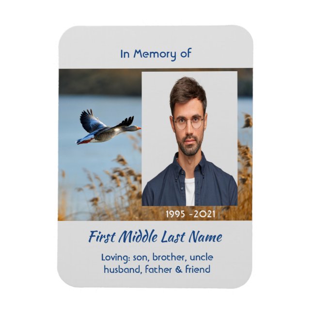 Memorial Keepsake Lake Geese Birds Magnet (Vertikal)