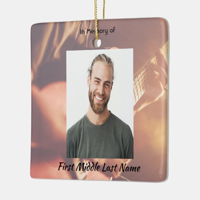 Memorial Keepsake Musician Piano Guitar Keramikornament (Links)