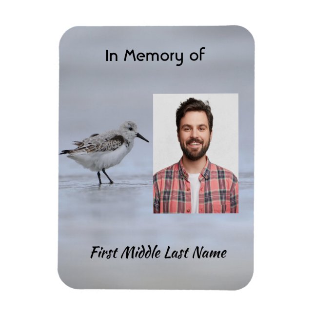  Memorial Keepsake Sandpiper Shore Bird  Magnet (Vertikal)