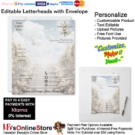 Memorial Letterhead & Envelope Forever Loving You Briefbogen