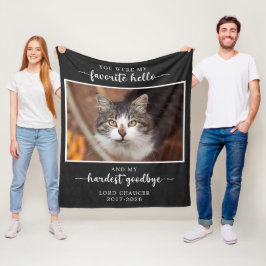 Memorial Loss Beileid Hardest Goodbye Foto Fleecedecke