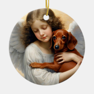 Memorial Loss Rote Dackel Art Foto Keramik Ornament