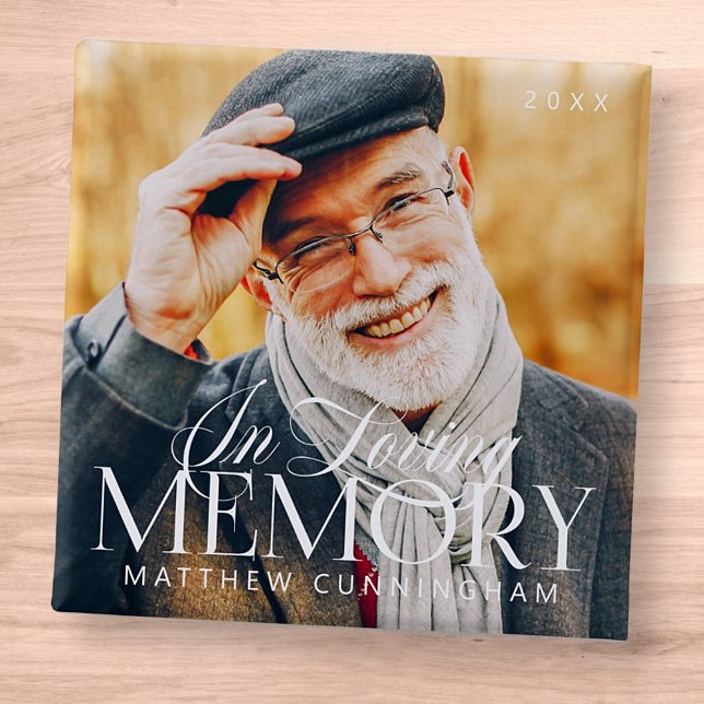 Memorial Love Memory Einfaches modernes Foto Button (Von Creator hochgeladen)