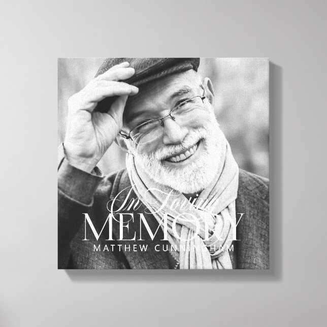 Memorial Love Memory Einfaches modernes Foto Leinwanddruck (Vorderseite)