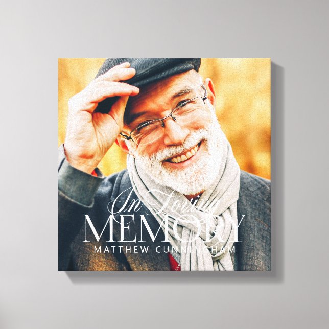 Memorial Love Memory Einfaches modernes Foto Leinwanddruck (Vorderseite)