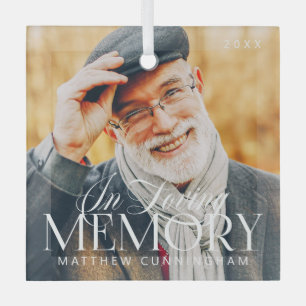 Memorial Love Memory Einfaches modernes Foto Ornament Aus Glas