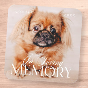 Memorial Love Memory Einfaches modernes Foto Quadratischer Aufkleber