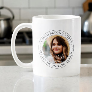 Memorial Loved Beyond Words Elegant Chic Photo Kaffeetasse