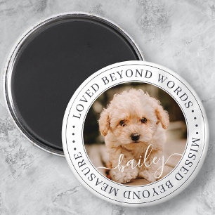 Memorial Loved Beyond Words Elegantes Chic Foto Magnet