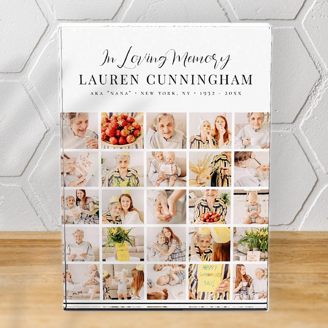 Memorial Minimalistisch Modern Simple 25 Collage Fotoblock (Von Creator hochgeladen)