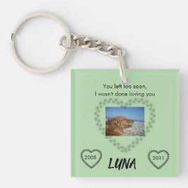 Memorial mit Päw Print Hearts, Lymphoma Aware Schlüsselanhänger