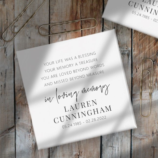 Memorial Modern Elegant Einfaches Design Magnet (Von Creator hochgeladen)