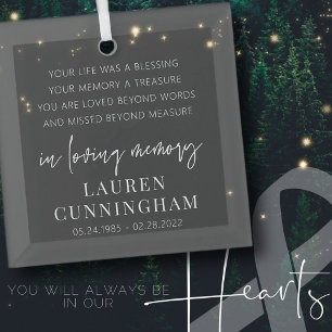 Memorial Modern Elegant Einfaches Design Ornament Aus Glas