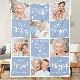Memorial Modern Personalisiert Family Multi Foto Fleecedecke