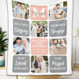 Memorial Modern Remembranation Gedicht Custom 6 Fo Fleecedecke