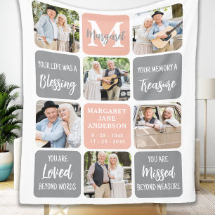 Memorial Modern Remembranation Gedicht Custom 6 Fo Fleecedecke